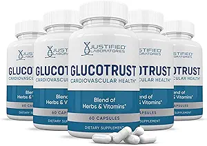Godkendte laboratorier (5 Pack Glucotrust Avanceret formel supplement piller 300 kapsler