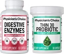 Lægens CHOICE - Beat Bloat + Support Weight Management Bundle: Digitale enzymer + Thin- 30 Probiotisk
