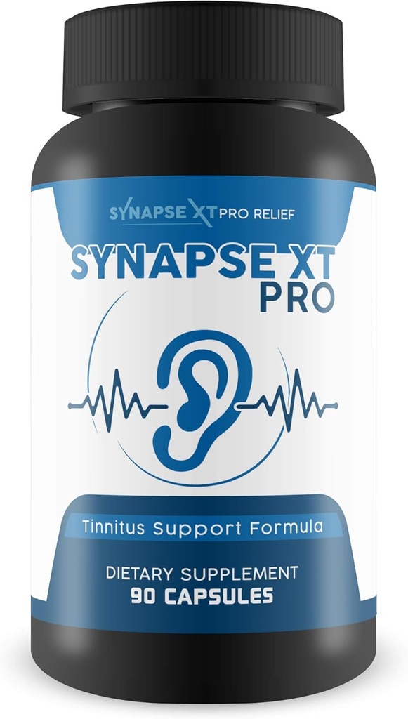 Synapse XT Pro - Tinnitus Support Formel - Support Reduceret inflation, støj, & Oxidation - Proprietary Tinnitus Herbal Relief Formel - Ginseng, gurkemeje, og mange flere urter, 90 Greve (Pack of 1)