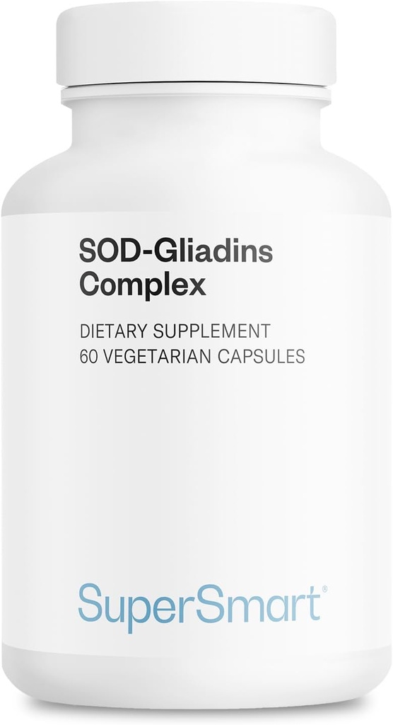 Supersmart SOD- Gliadins Complex 500 mg per dag (høj potens) - Superoxid Dismutase Supplement - Melon ekstrakt koncentrat & antioxidant