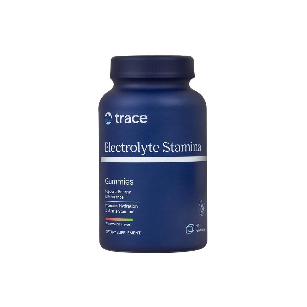 Trace Minerals Electrolyte Stamina Gummies - Praktisk Electrolyte supplement, der understøtter hydrering - Understøtter Optimal energi - Muscle Stamina - Vegan - Watermelon - 90 Greve (30 Servere)
