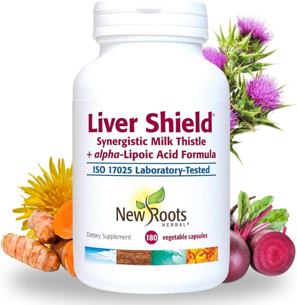NY ROOTS HERBAL lever rense Detox supplement med urtebind med Artichoke, Milk Thistle, Mælkebøtte Rødder, Gurkemeje Curcumin, Fede Lever Support (90 kapsler)
