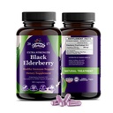 Black Elderberry Kapsler 124; 180 Greve Budding 124; Sambucus Elderberry Vitamin, Non- GMO, Gluten Free, Organic Elderberry Extract Sambucus Nigra