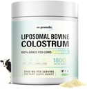 Liposomal Bovine Colostrum Powder - Pure Bovine Colostrum til mennesker - Græs Fed Colostrum supplement til Gut Support, immunforsvar og hårvækst, 72 Serveringer pr Bottle.180g / 6.35 oz