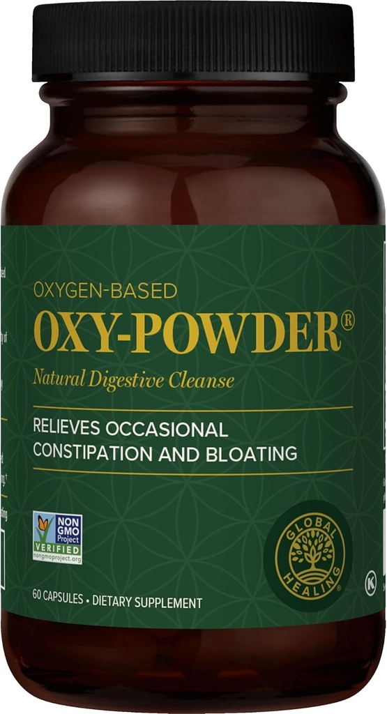 Global healing Oxy- Powder Colon Cleanse, Forstoppelse Relief for kvinder & mænd, Magnesium Oxide Colon Cleanser & Detox for vægttab, Gut Cleanse Detox for kvinder og mænd