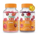 Leveable Zink Kids + Iron & C-vitamin Kids, Gummies Bundle - Great Tasting, Vitamin Supplement, Gluten Free, GMO Free, Chewable Gummy