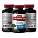 Pure Herbal Supplement - Klamath Blue Green Algae 500mg - Øge energiniveauer, Forbedre fordøjelse og forbedre immunsystemet, spirulina, chlorella, Klamath Blue Green Algae Powder - 1B 60 Kapsler