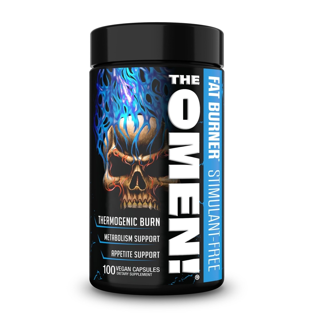 JNX SPORTS The Omen! Non- Stimulant Thermogen Fat Burner - Coffeine- Free Dietary Supplement for Mænd & Kvinder Note 124; Appetit Suppressant & Metabolisme Booster