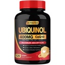 DRFOSTER Coq10 400mg Softgels Ubiquinol - Co Q 10 Supplement Coenzym q10 Cq10 400mg Plus E-vitamin, PQQ, Black Pepper for Heart Health, 120 Counts