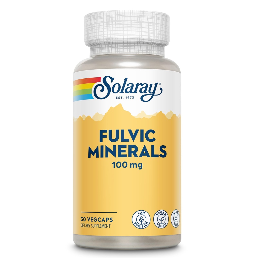 Solaray Fulvic Minerals 100 mg 1 124; Himalayan Shilajit 1 124; Sund fordøjelse, Skin & Brain Support