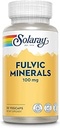 Solaray Fulvic Minerals 100 mg | Himalayan Shilajit | Healthy Digestion, Skin & Brain Support | 30 VegCaps