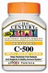 21. århundrede C 500 Mg med Rose Hips Tablets, 110 Greve (pakke med 2)
