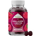 Hydrolyseret collagen peptider til kvinder med biotin - hår, hud og negle Vitaminer for Elasticitet, Vitality & Hydration Gummies - naturligt souced biotin og collagen for kvinder - 90 Greve