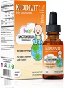 Kiddivit Baby Lactoferrin Liquid Drops - Gentle immunsupport Supplement - 100mg Formel med Prebiotic Inulin - 60 daglige servicer - Sukker fri, Gluten fri, Vegetarisk, 2oz