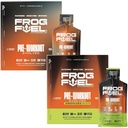 Frog Fuel Ultra & Ultra Energized Pre Workout Shot Bundle med 1500mg Beta alanine, Elektrolytes 8g Protein Nano- Hydrolyzed Grass Fed Collagen, 10g Carbs, Berry, 1.2 oz Packets, 48 Pack
