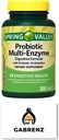 Spring Valley Probiotiske Multi- Enzyme fordøjelsesformler tabletter, 200 ct - En omfattende blend af probiotika og fordøjelsesenzymer til at understøtte fordøjelsessundhed. (pakke med 1) Inkluderer en Gbz Ref Magnet