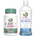 MaryRuth 's Multivitamin Gummies for Women (Cherry & Raspberry) & Flydende Nighttime Multimineral Coconut (32oz) - 124; Clean Label Project Verified ® - 124; Vegansk - 124; Skønhed, Bedtime Routine, & Samlet sundhed