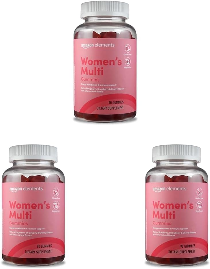 Elements - Voksen Women 's Organic Multivitaminer, 90 Gummies (30 Servere), Vegetar, Gluten Free (Tidligere Revly) (Pack of 3)