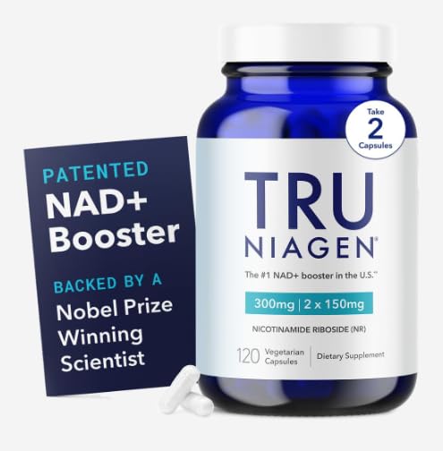 TRU NIAGEN - Patenteret Nicotinamid Riboside NAD + Supplement. NR understøtter cellulær energi Metabolisme & Reparation, Vitality, sund aldring af hjerte, hjerne & muskel - 60 Servere / 120 Kapsler