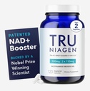 TRU NIAGEN - Patenteret Nicotinamid Riboside NAD + Supplement. NR understøtter cellulær energi Metabolisme & Reparation, Vitality, sund aldring af hjerte, hjerne & muskel - 60 Servere / 120 Kapsler