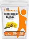 BulkSupplements.com Mullein Leaf Extract - Verbascum Thapsus, Mullein Supplement - Urtetilskud - Gluten Free, 1g per Serving, 250g (8.8 oz) (Pack of 1)