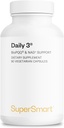Supersmart Daily3 + Bio PQQ (All- in- One Formel) - Multivitamin for kvinder og mænd - 45 essentielle ernæringsmæssige stoffer