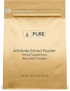 PURE ORIGINALSKE INGREDIENSER Artichoke Extract (4 oz) Urtetilskud, Gluten- fri, ikke-GMO