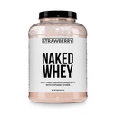 NAKED Strawberry Whey Protein - All Natural Grass Fed Whey Protein Powder + Tørrede Jordbær + kokos Sugar- 5LB Bulk, GMO- Free, Soy Free, Gluten Free. Støtte Muscle Growth & Recovery - 61 Servering