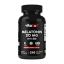 Vitabod Melatonin 20 mg - 240 Fast Dissoll Tablets - Drug Free - Natural Berry Flavor - Vegetar, Non- GMO, Gluten Free 240 Count (Pack of 1) (240 Count (Pack of 1))