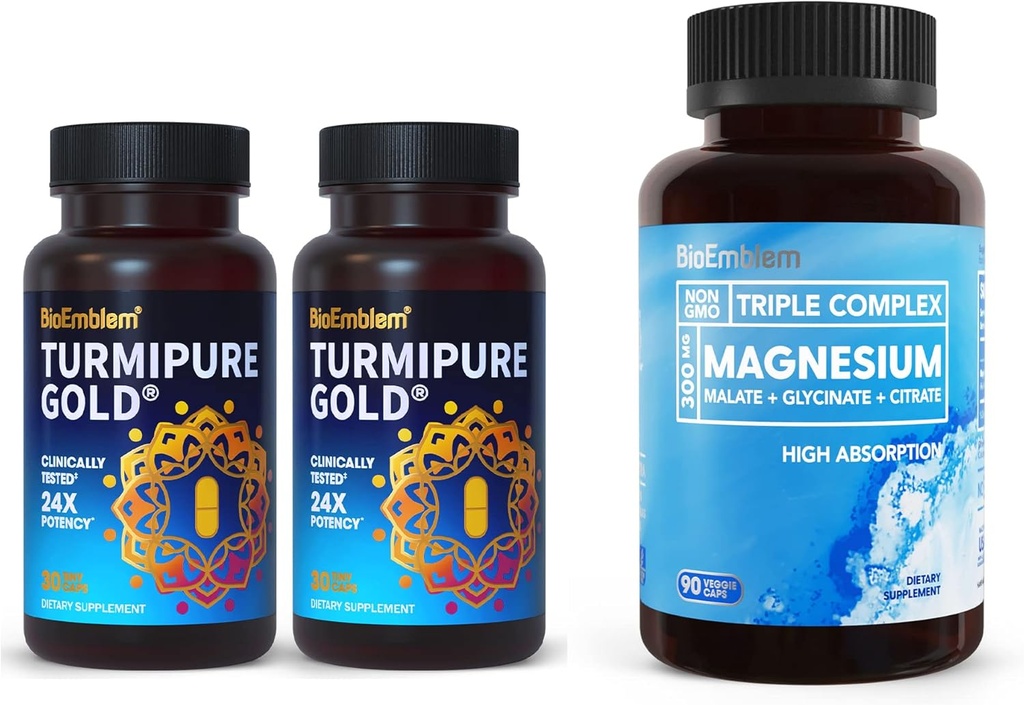 Bioemblem gurkemeje med klinisk undersøgt TurmiPure Triple Magnesium kompleks