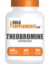 Bulkadditions.com Theobromin Capsules - Theobromin Supplement, Nootrop Supplement, Theobromin 400mg - Brain & Energy Support - Gluten Free, 1 Capsule per Serving, 180 Capsules