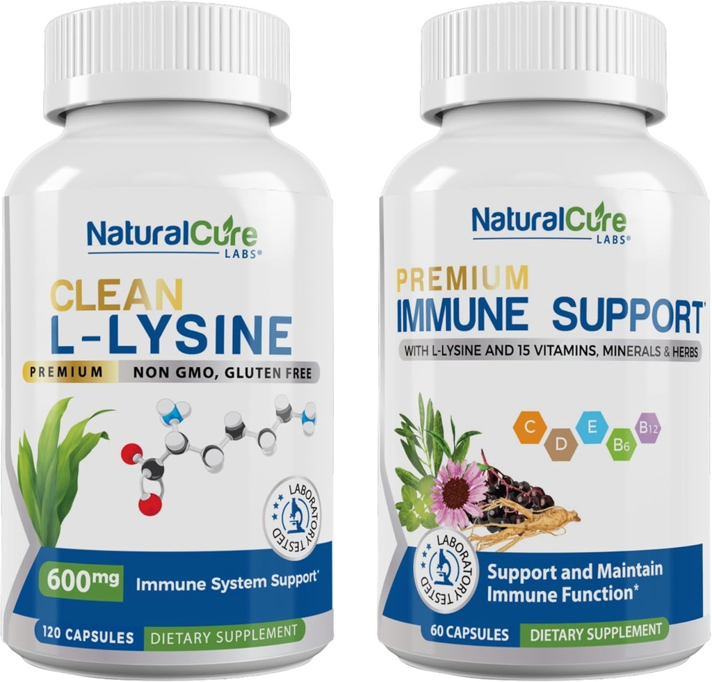 Natural Cure Labs Bundle: Clean L- Lysin + immunstøtte