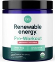 Ora Organic Natural Pre Workout Powder - Raspberry Lemonade Flavor- Giver Jitter gratis energi, Focus, Hydration, & Endurance - Vegan, Certified Organic, Soy, Dairy, & Gluten Free, 20 Servere