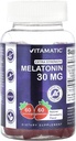 Vitamatisk sukker fri Melatonin 30mg per gumme - 60 Servering - 60 vegetariske gummier - ikke-Habit forming supplement (60 greve (pakke med 1))