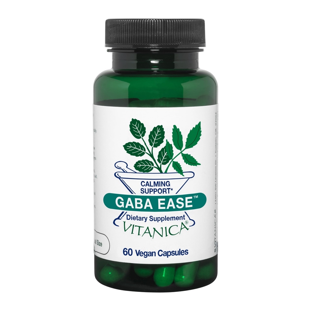 Vitanica, GABA Ease, Calming Support, Vegan, 60 Capsules