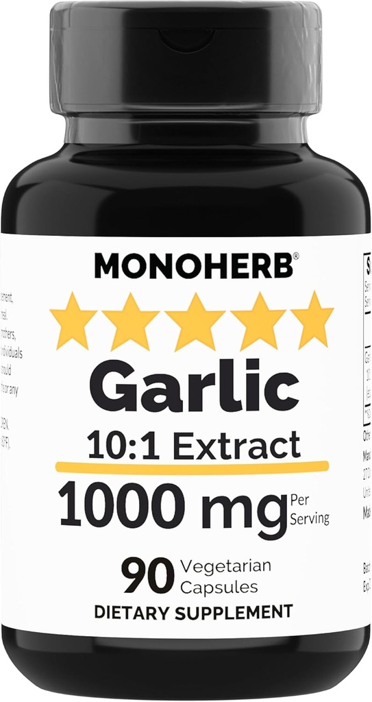 MONOHERB Hvidløg 1000 mg - 90 Vegetariske kapsler