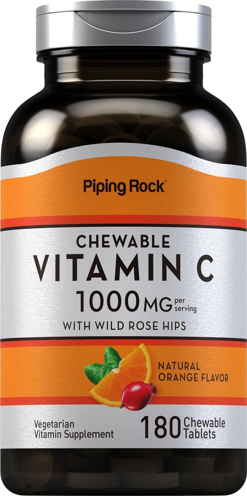 Piping Rock Vitamin C tyggetabletter 1000mg