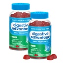 Fordøjelsesfordele Prebiotic Fiber Supplement Jordbær Flavor Gummies med Probiotika til kvinder & mænd fordøjelsessundhed, voksne Regularitet og Gut Sundhed, 60 Greve (2 Pack)