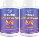 Liposomal Alpha Lipoinsyre 1500mg - med Acetyl- L- Carnitin 900mg & Ubiquinol 100mg & vitamin E 15mg MALA Supplement for antioxidanter Glucose Metabolisme Nerve Energy, 60 Softgels (2 flasker)