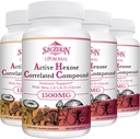 1500mg Liposomal Active Hexose Correlated Supplement,480 Soft Gels Beta-Glucans with Natural Mushroom Extract, Immune System, Liver Function, Maintain T-Cell & Killer Cell Activity