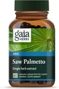 Gaia urter Saw Palmetto - Understøtter sund prostata funktion for mænd - Indeholder Saw Palmetto og Sunflower Seed Lecithin at støtte mænds sundhed - 60 Vegansk flydende Phyto- kapsler (30-dages forsyning)