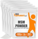 BulkSupplements.com MSM Powder - Methylsulfonylmethan, MSM Supplement - MSM Pure Powder, MSM 3000mg - for fælles sundhed, Gluten Free, 3000mg per servering, 5kg (11 lbs) (Pack of 5)