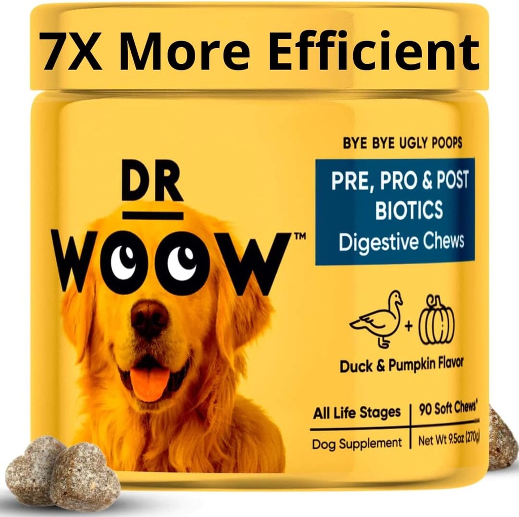 Probiotika til hunde, Pet Dog Probiotika og fordøjelsesenzymer, Duck & Pumpkin Flavor hund Probiotiske Kosttilskud, Hund Vitamin hund Probiotiske Chews og Prebiotika til hunde, Hund Gas Relief