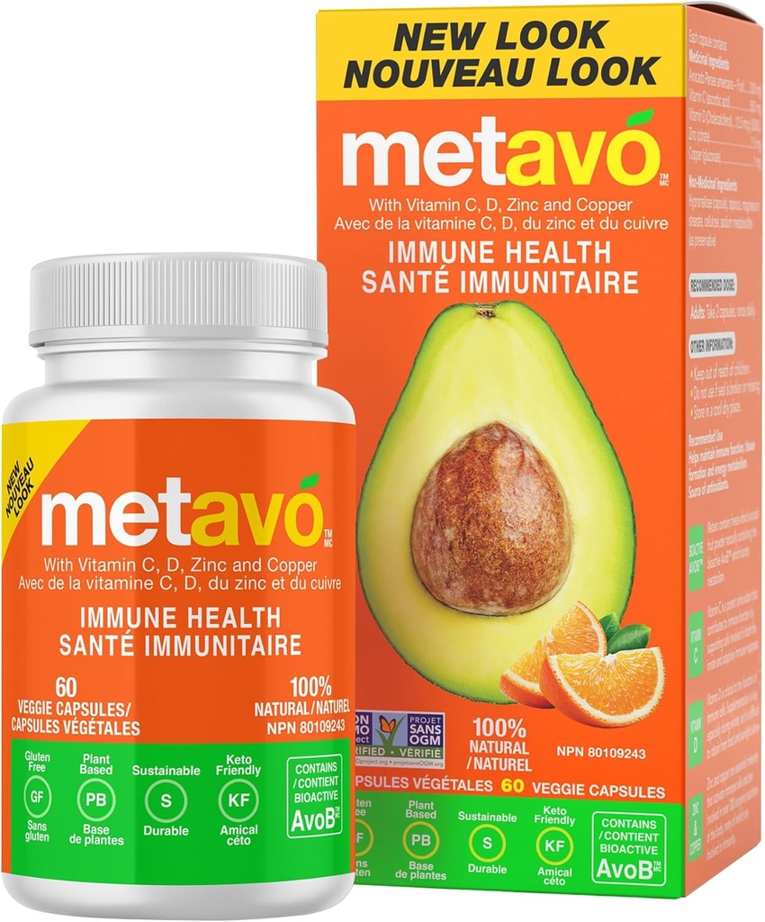 Metavo immunforsvar - Naturlig immunforsvar Support, Væsentlige Zink kosttilskud til mænd og kvinder Beriget med C-vitamin, D & kobber, 60 Vegan kapsler, 30 Servering