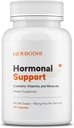 Hormonal support - Hormonbalance Supplement for kvinder, PMS Support & HormonHarmoni for kvinder, Understøtter energi, Mood Swings, Hot Flashs, Menopause Hormonal Balance (60 Caps)