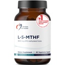 Design for sundhed L 5- MTHF - Quatrefolisk L Methylfolfolat Supplement 5mg (8500 DFE) - Methylerede folattilskud til kvinder & mænd - Understøtter methylering - ikke-GMO, Gluten Free (60 kapsler)