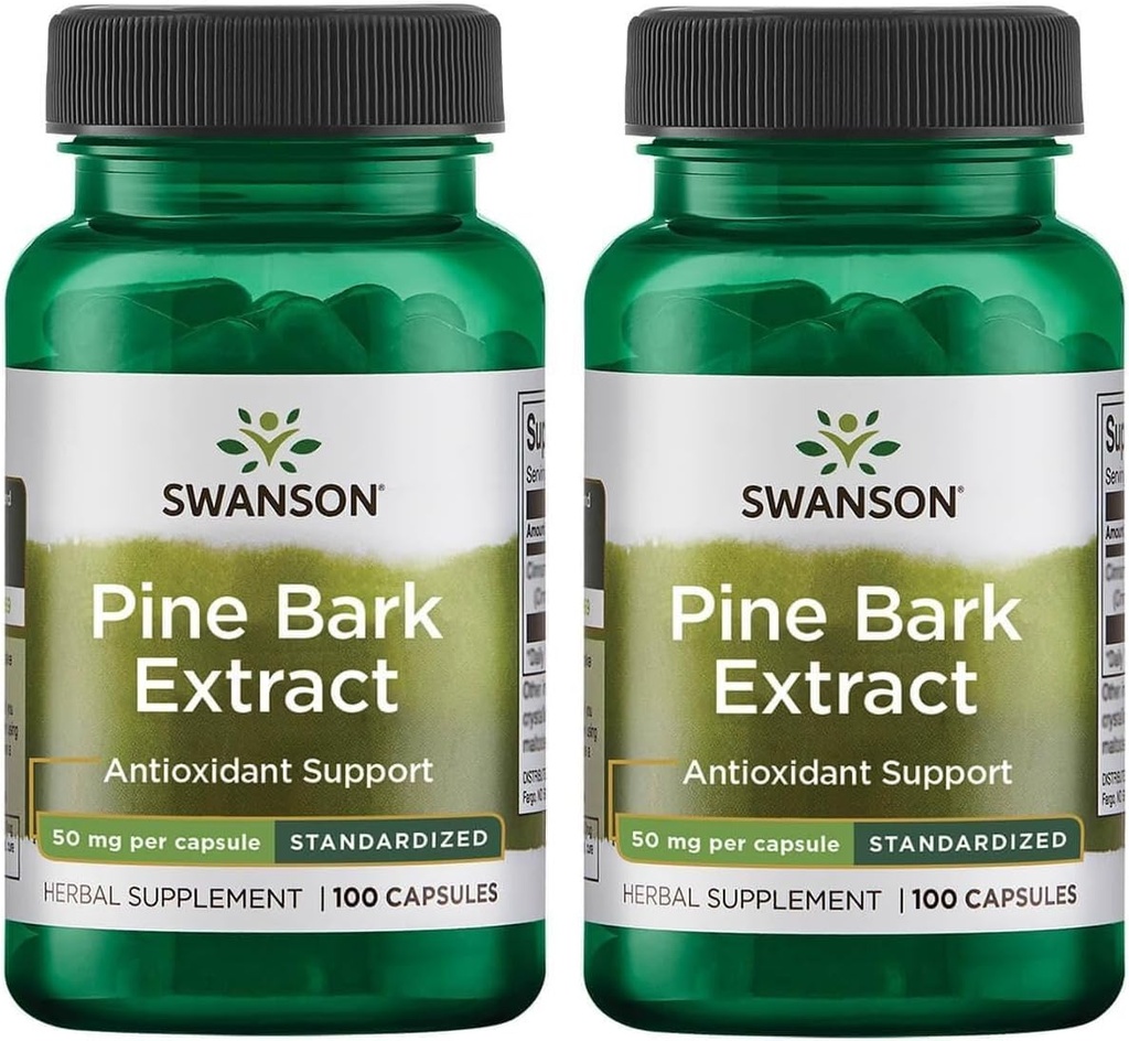 Swanson Pine Bark Extract 50 Milligram 100 kapsler (2 Pack)