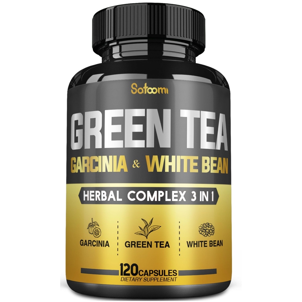 Green Tea Extract Pill EGCG 16000Mg per Servering med 12000Mg Green Tea, 2000Mg Garcinia Cambogia & 2000Mg White Kidney Bean - Support Body Balance, Heart & Immun Health - 120 Kapsler 2 Måned Supply