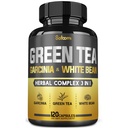 Green Tea Extract Pill EGCG 16000Mg per Servering med 12000Mg Green Tea, 2000Mg Garcinia Cambogia & 2000Mg White Kidney Bean - Support Body Balance, Heart & Immun Health - 120 Kapsler 2 Måned Supply