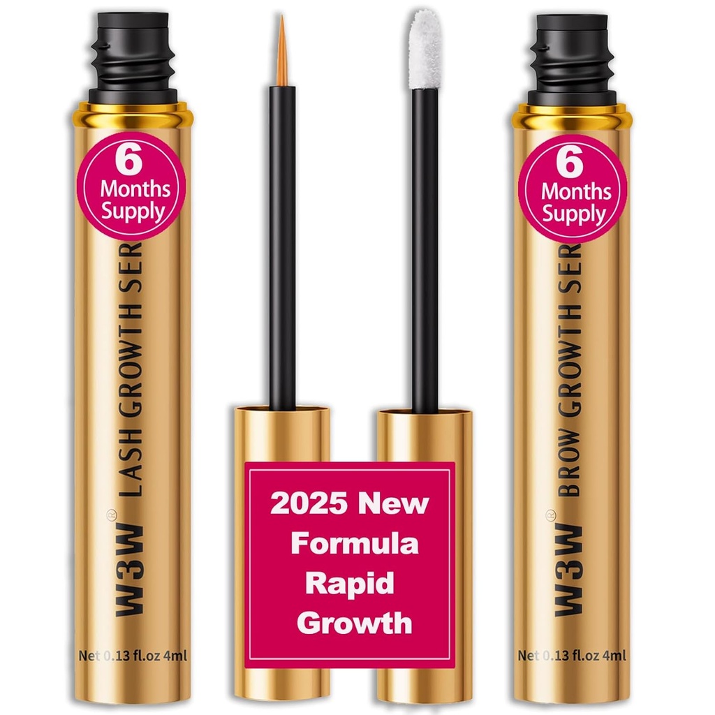 Lash Serum & Eyebrow Growth Serum Set, 2025 Opgradering -Rapid Eyelash for Stronger, Eyebrow Growth Serum, Natural Ingredients (Opgraderede Lash & Brow Serum Set)